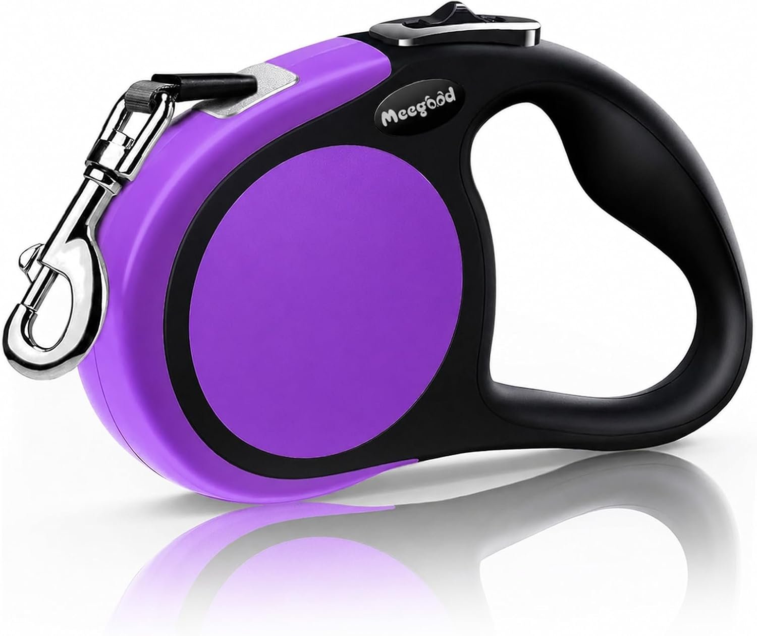 Heavy Duty Retractable Dog Leash-16ft Strong & Durable Walking Leash for S to L Dogs up to 45/115 lbs, Upgraded Lock System, Non Slip Grip, Tangle Free (Purple, Medium-Large Sized)