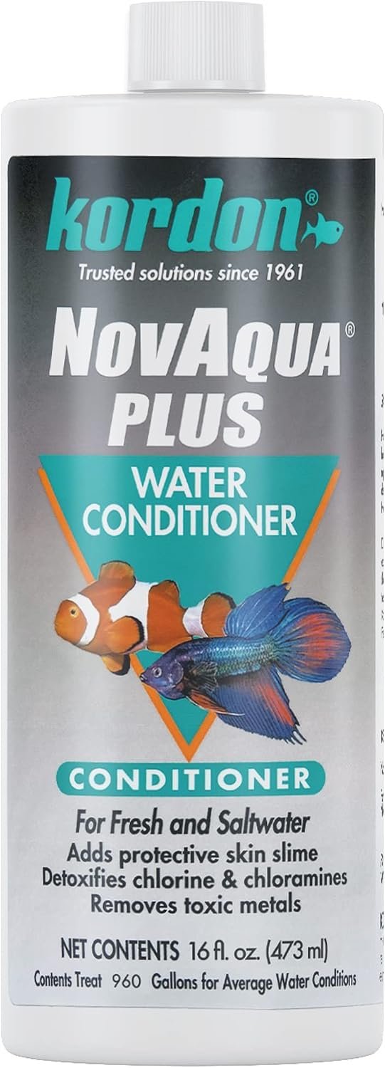 Kordon #33156 Novaqua Plus- Water Conditioner for Aquarium, 16-Ounce, Black