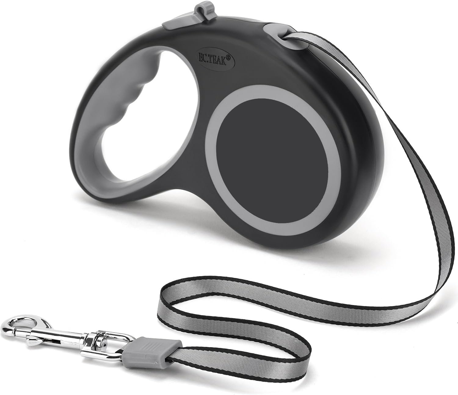 Retractable Dog Leash, 16 ft Dog Leash for Dogs up to 55 lbs, Strong Nylon Tape No Tangle, One-Handed Brake, Pause, Lock, Perfect for Small Medium Dogs; Black (Black, 16 FT (0-55 lbs))
