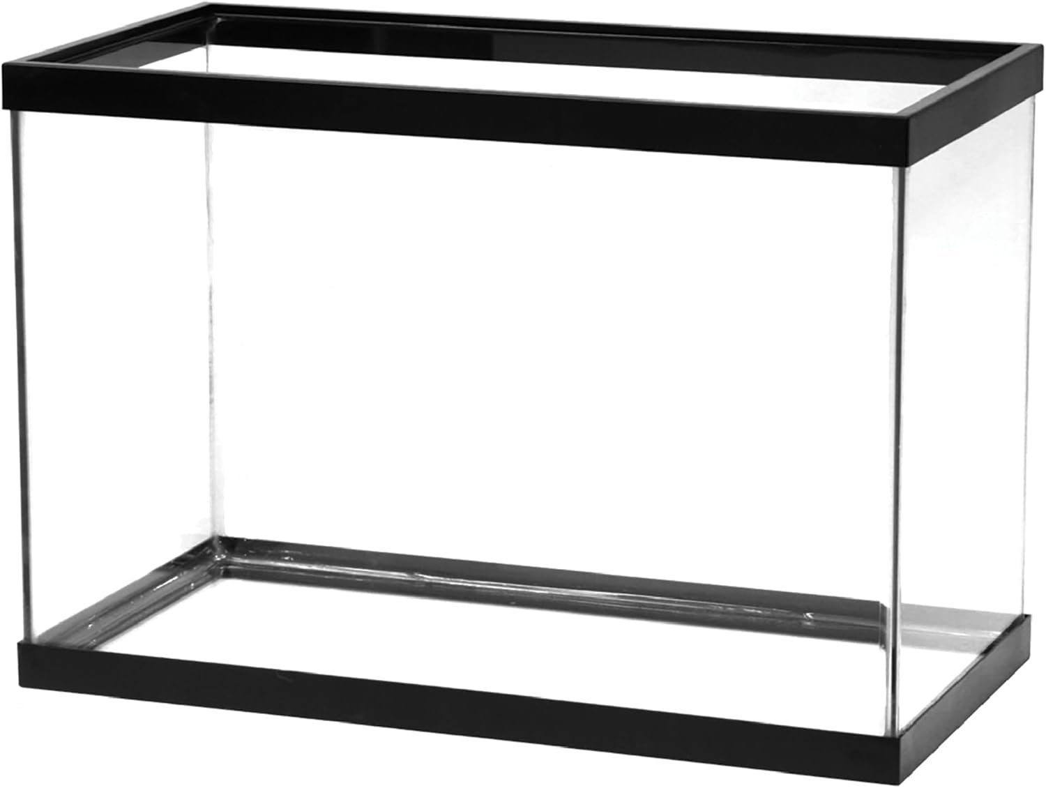 Aqueon Glass Aquarium Tank, 20 Gallon High Fish Tank, High-Clarity Glass Construction, Freshwater & Saltwater Compatible, Black Trim, 25″ x 13.25″ x 17.25″