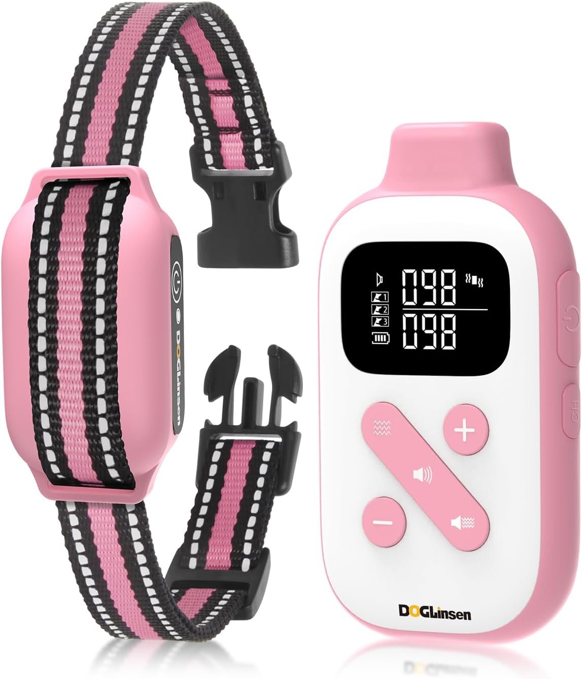No Shock Dog Training Collar, Beep and Vibrating Dog Collar with Remote 2800Ft, Vibration Collar for Small Medium Large Dogs – No Prongs