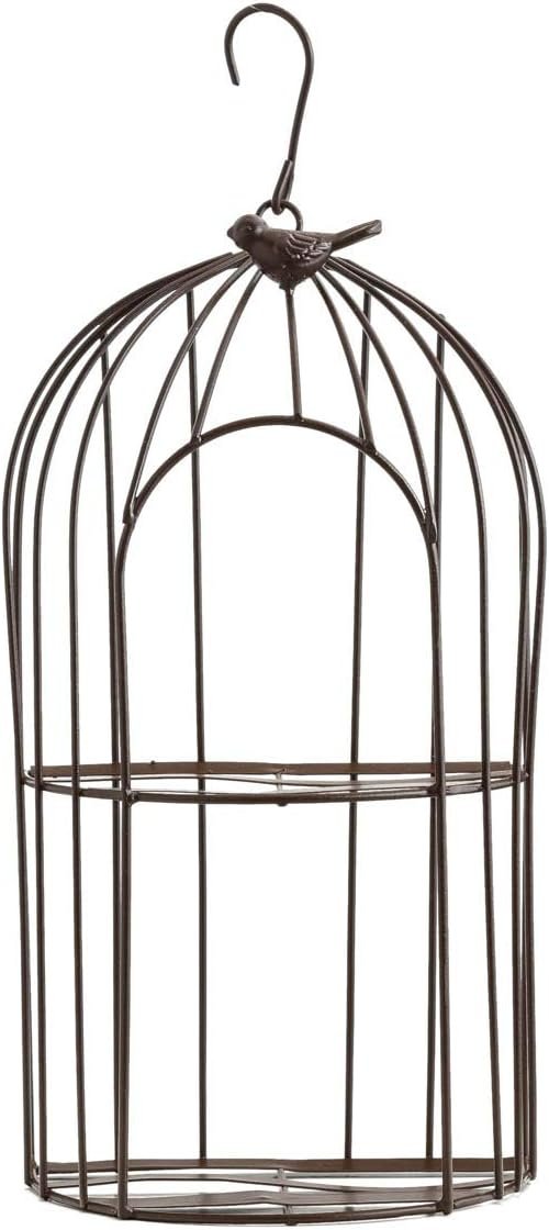 2-Plant Iron Birdcage Hanging Planter, Metal Wire Flower Pot Basket Wrought Iron Plant Stands for Plants, Flowers, Garden, Patio, Balcony Outdoor and Indoor Décor