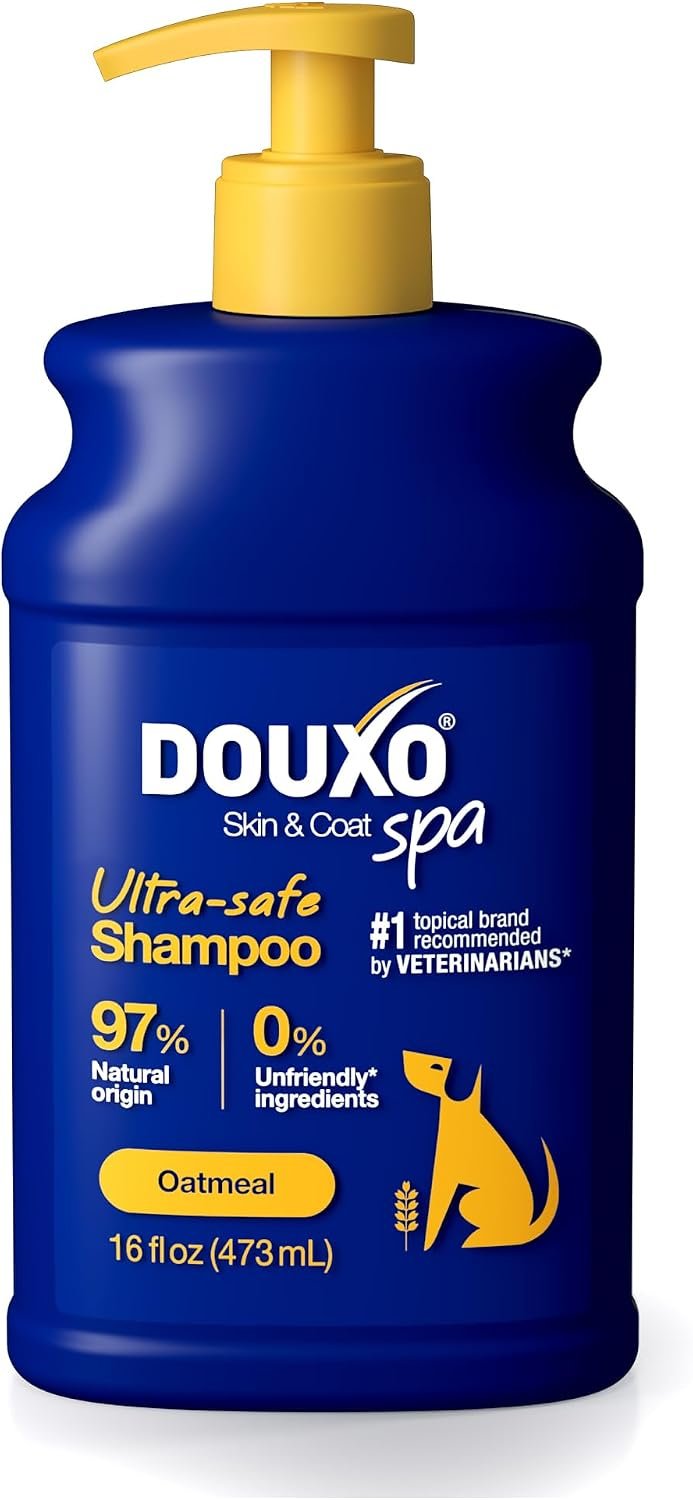 DOUXO SPA Oatmeal Dog Shampoo, 16 fl oz | Moisturizes the Skin, Leaves the Coat Soft and Radiant, Ultra-Safe