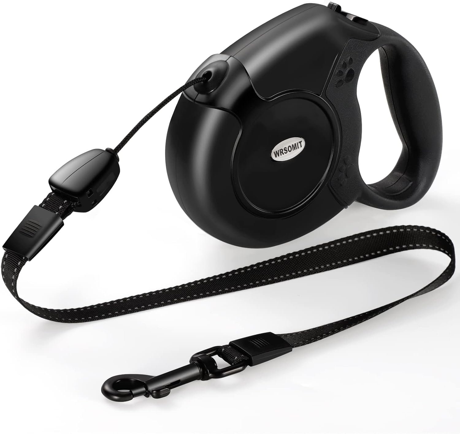 360°No Tangle 26 Ft Retractable Dog Leash for Dogs up to 99lbs | Heavy Duty Pet Walking Leash for Small Medium Large Dogs, Anti-Slip Handle, Strong Nylon Tape, One-Handed Brake, Black