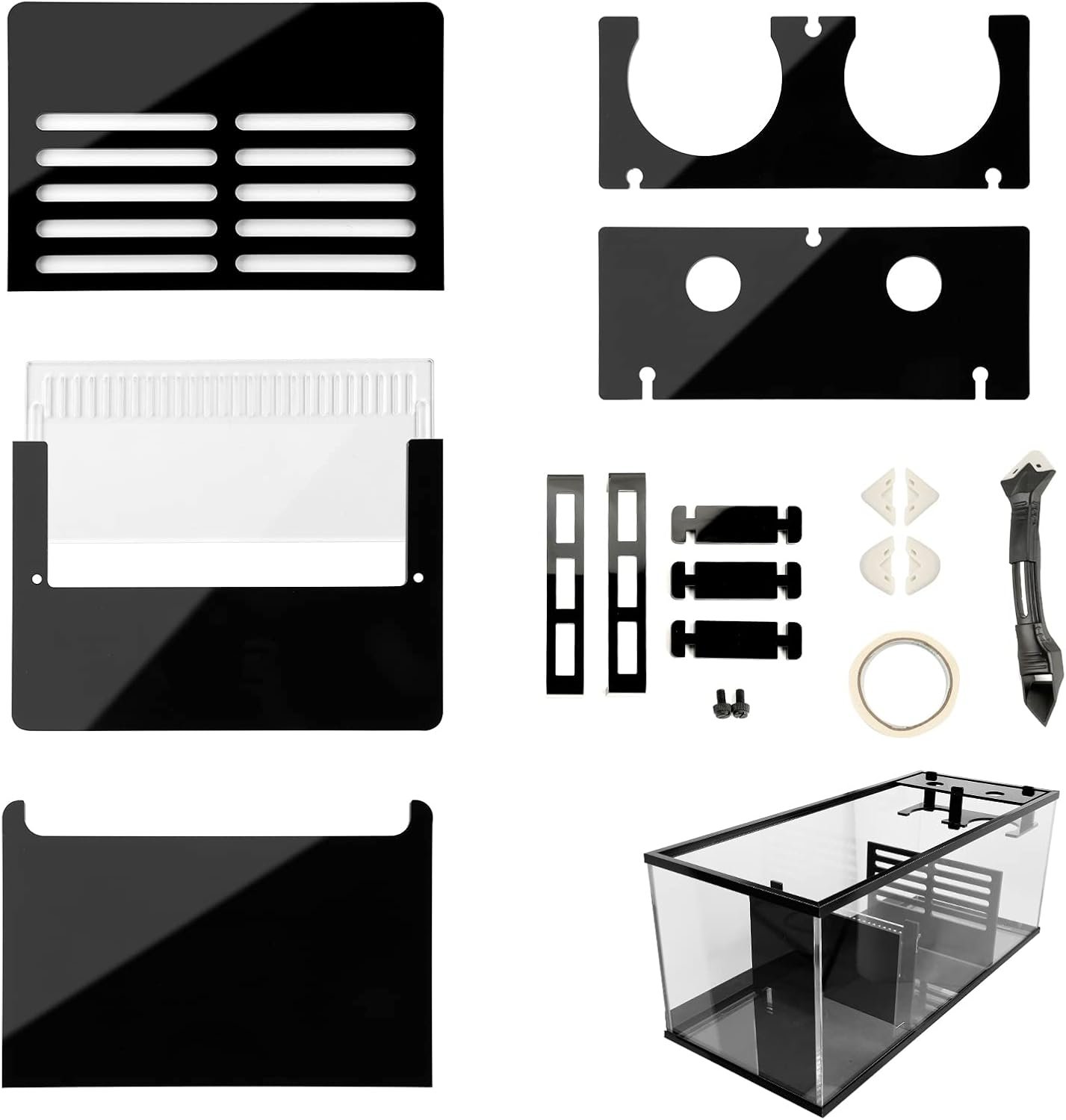 Adjustable Sump Baffle Kit – Refugium Kit for 20 Gallon Long Tank – Reef Aquarium – Saltwater Aquarium Filter System- Protein Skimmer Sump