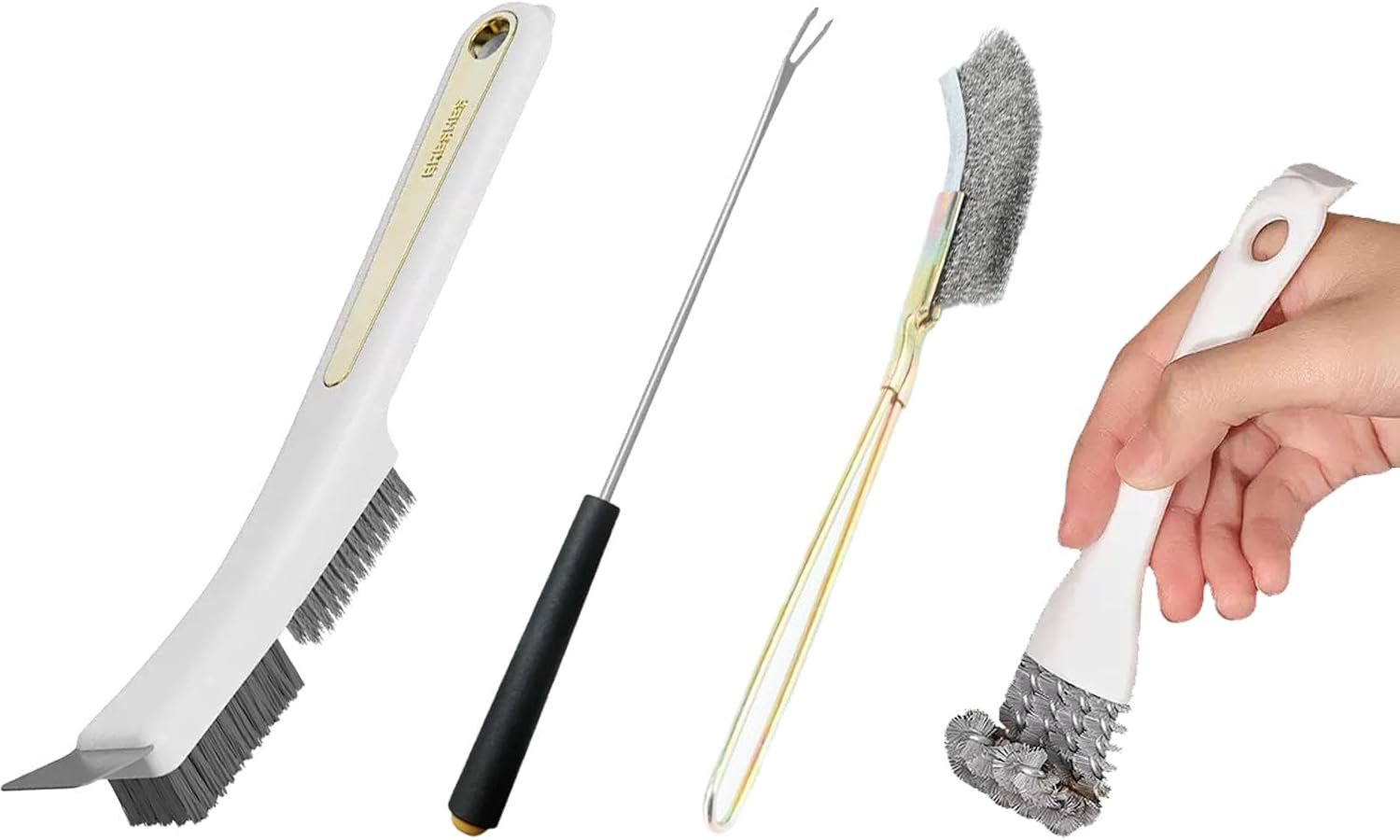 4Pcs Bird Cage Cleaner Brush Bird Poop Remover Cleaning Tools for Parakeet,Budgie,African Grey Parrot,Cockatoo Birds