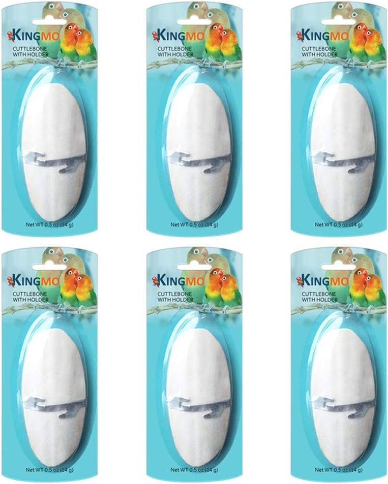 Bird Cuttlebone for Parakeets, Cuddle Bone, Birds Calcium, 5″-5.5″, 6 Pcs | Cuttlefish Bone for Sharp Beaks, Natural Calcium for Parrots Cockatiels Budgie