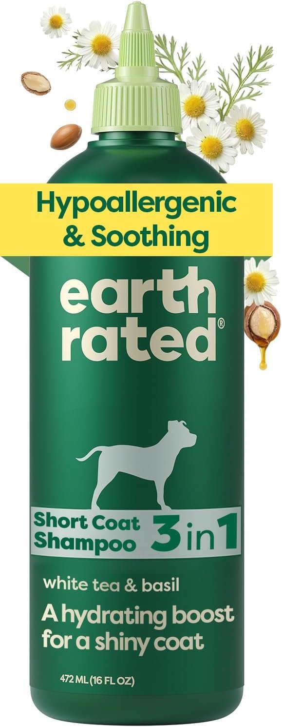 Earth Rated Soothing Hypoallergenic Dog Shampoo & Conditioner, 16 oz | Hypoallergenic 3-in-1 Soothing Dog Shampoo & Conditioner for Dogs & Puppies, Deodorizing, 98.5% Natural Origin Ingredients