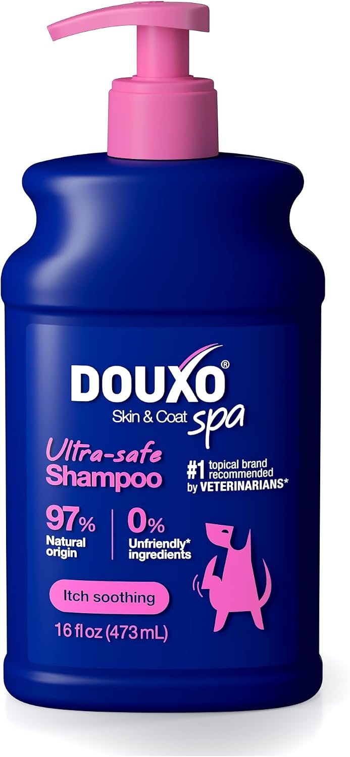 DOUXO SPA Soothing Dog Shampoo for Sensitive Skin, 16 fl oz | Skin-Friendly Formula Cleans and Soothes, Leaves The Coat Soft and Radiant