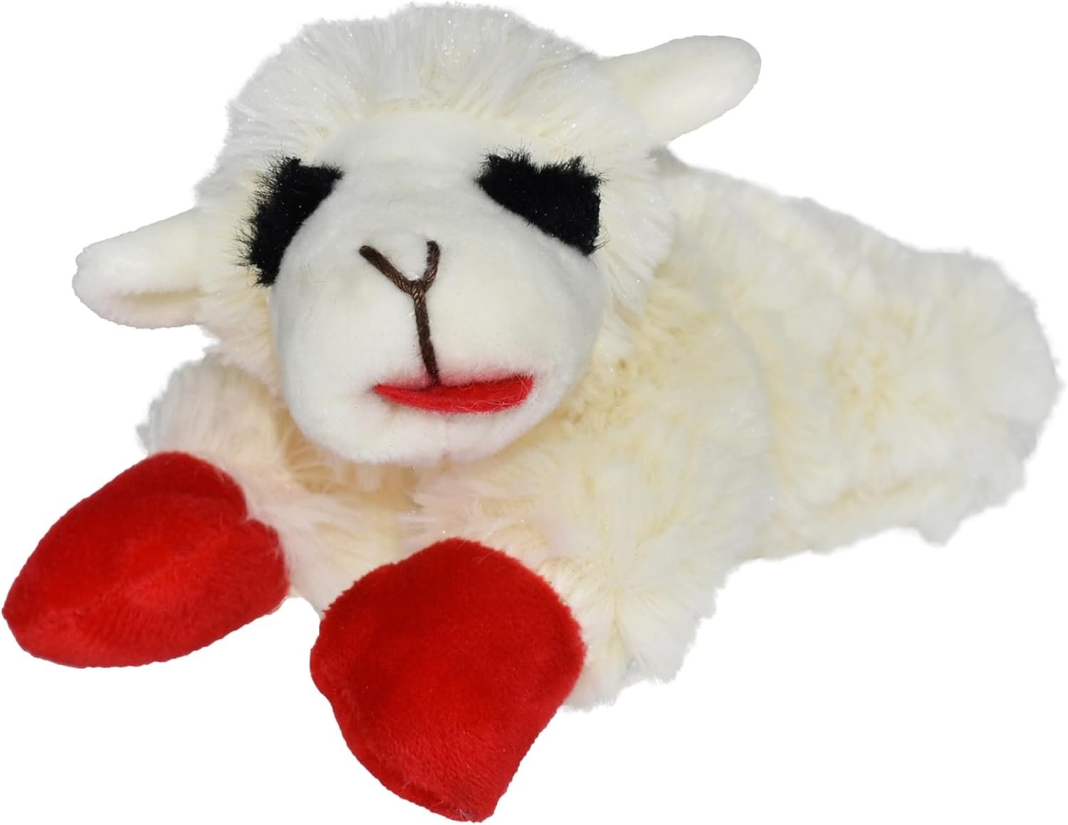Multipet Lamb Chop Dog Plush Toy – Squeaky Toy for All Dogs – Extra Soft Plush – Stuffed Animal Dog Toy for Cuddling & Playing – Cute Pet Toy (6″, Cream)