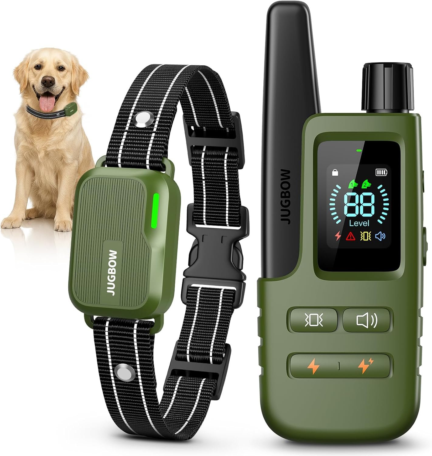 Dog Shock Collar – 4500FT Dog Training Collar with Remote for 10-120lbs Dog | IPX8 Waterproof Electric Dog Collar with 4 Training Modes, Security Lock, Rechargeable eCollar for Small Medium Large Dogs