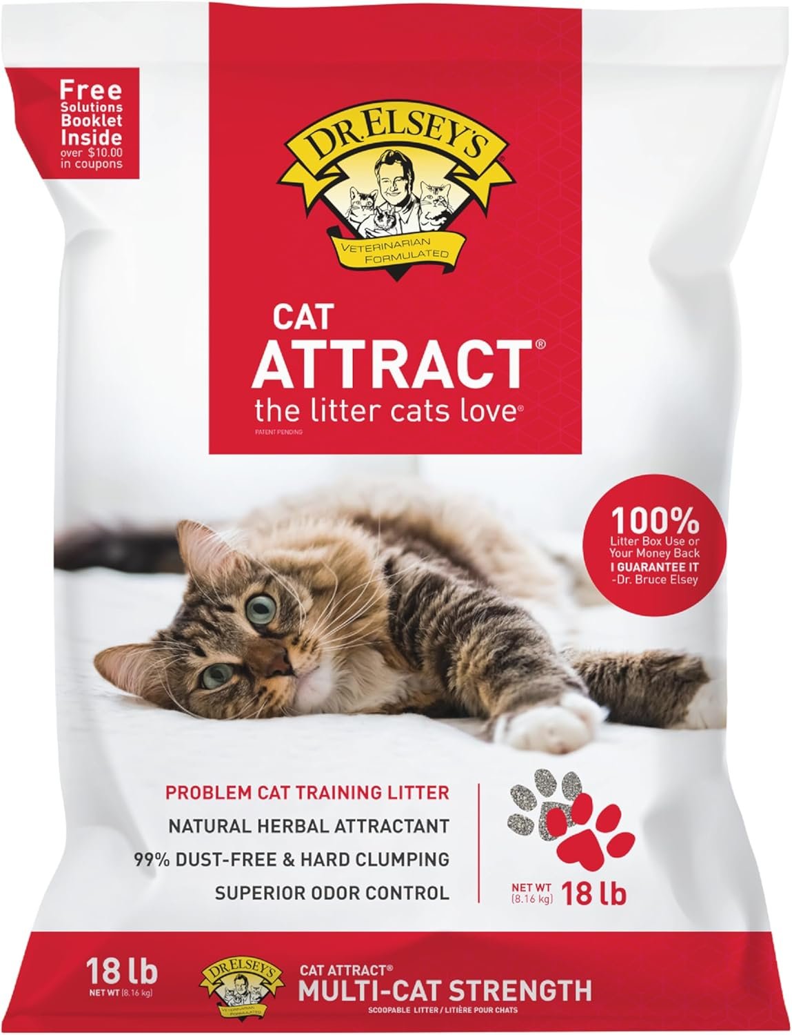 Dr. Elsey’s® Cat Attract® Clumping Clay Cat Litter 18-lb. Bag
