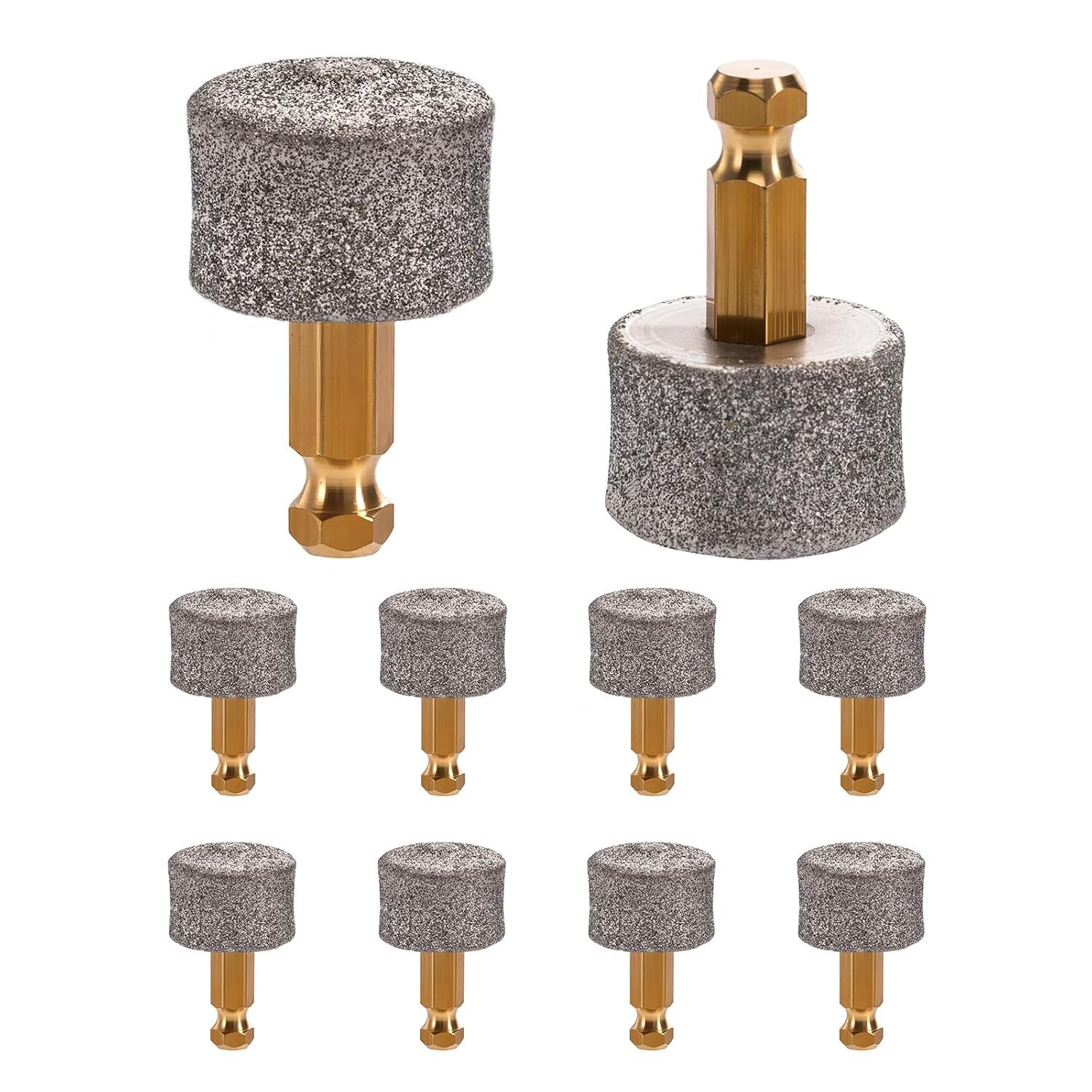 10-Pack Dog Nail Grinder Heads: Diamond Tip Replacement | Compatible with Electric Pet Trimmer, Low Noise Claw Smoothing Bits, Long-Lasting Grinding Wheels​