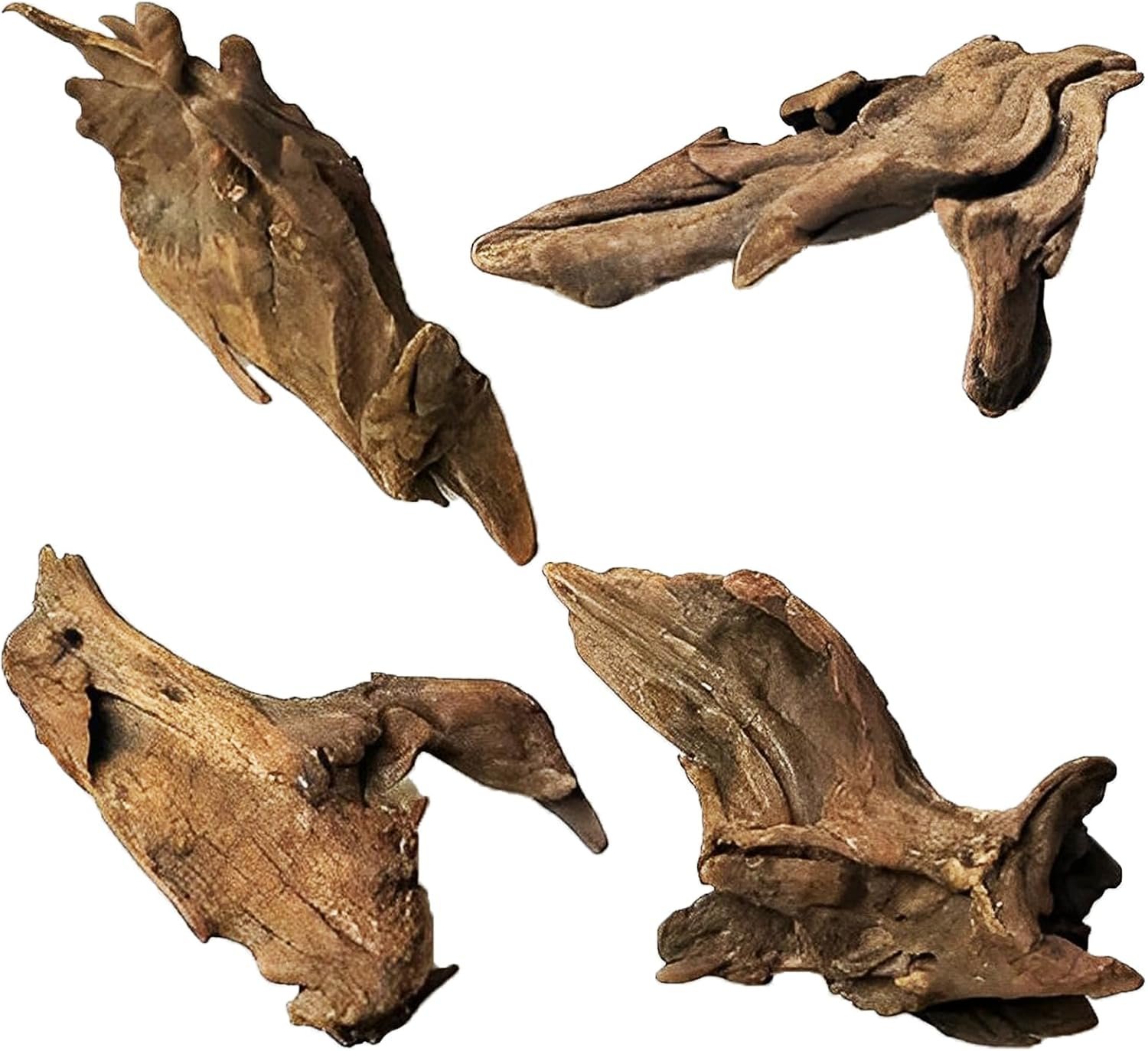 Kathson 4 PCS Aquarium Driftwood Decoration – Natural Branches for Fish Tank, Reptile Terrarium Habitat – Assorted Sizes Wood Accessories