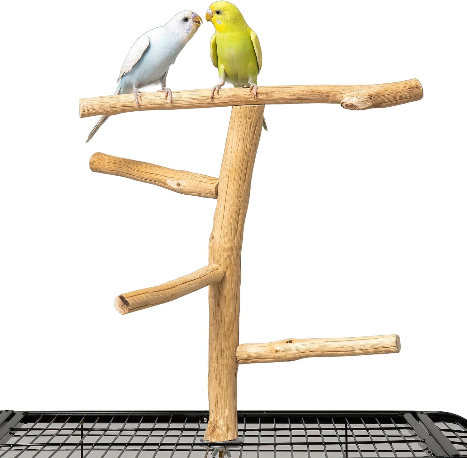 Bird Perch for Top of Cage, Natural Wood Play Stand