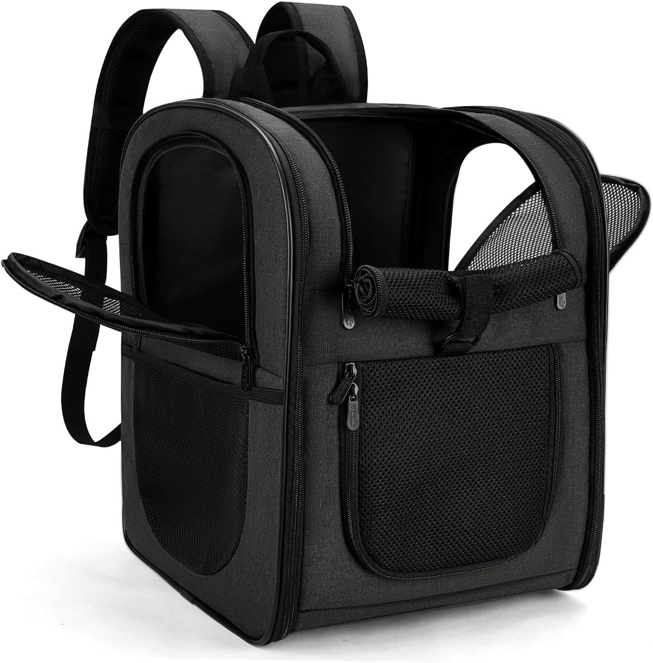 Apollo Walker Cat Carrier Backpack for Small Dogs and Cats Up to 18 lb | Side Pockets, Four-Sided Breathable Mesh, Stability Package, Removable Pad,3D back panel,Thickened shoulder straps