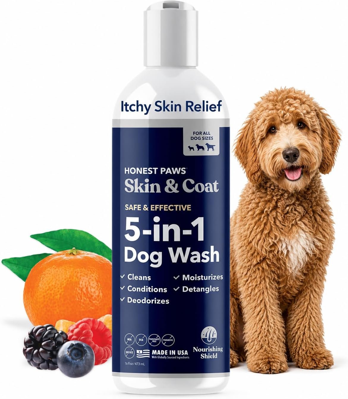 Dog Shampoo and Conditioner, Itchy Skin Relief, Sensitive Skin, Smelly Dogs | Oatmeal Shampoo for Dogs, Puppy Shampoo and Conditioner, Dog Wash for Allergies, Anti Itch, Natural Deodorizing Pet Shampoo
