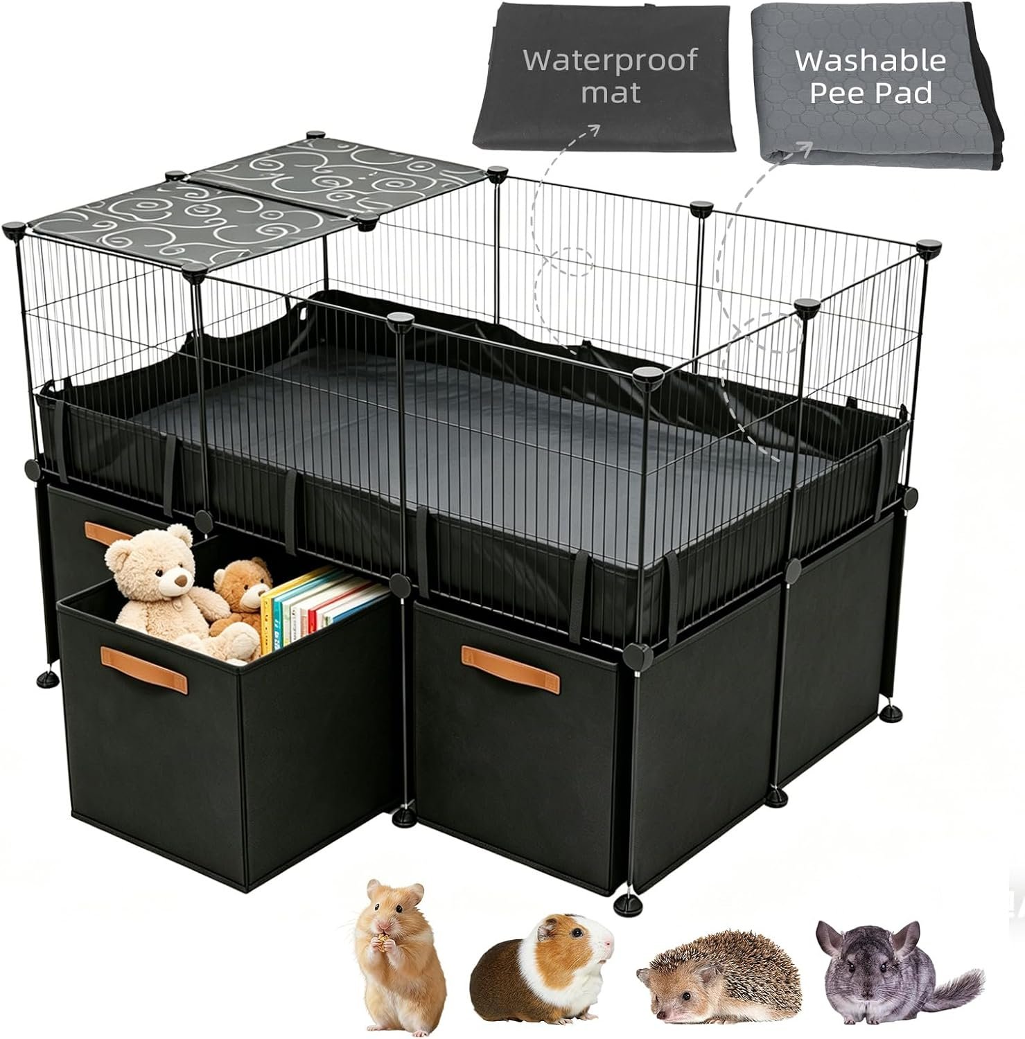 Guinea Pig Cage Small Animal Playpen for Chinchilla Hedgehog Hamster