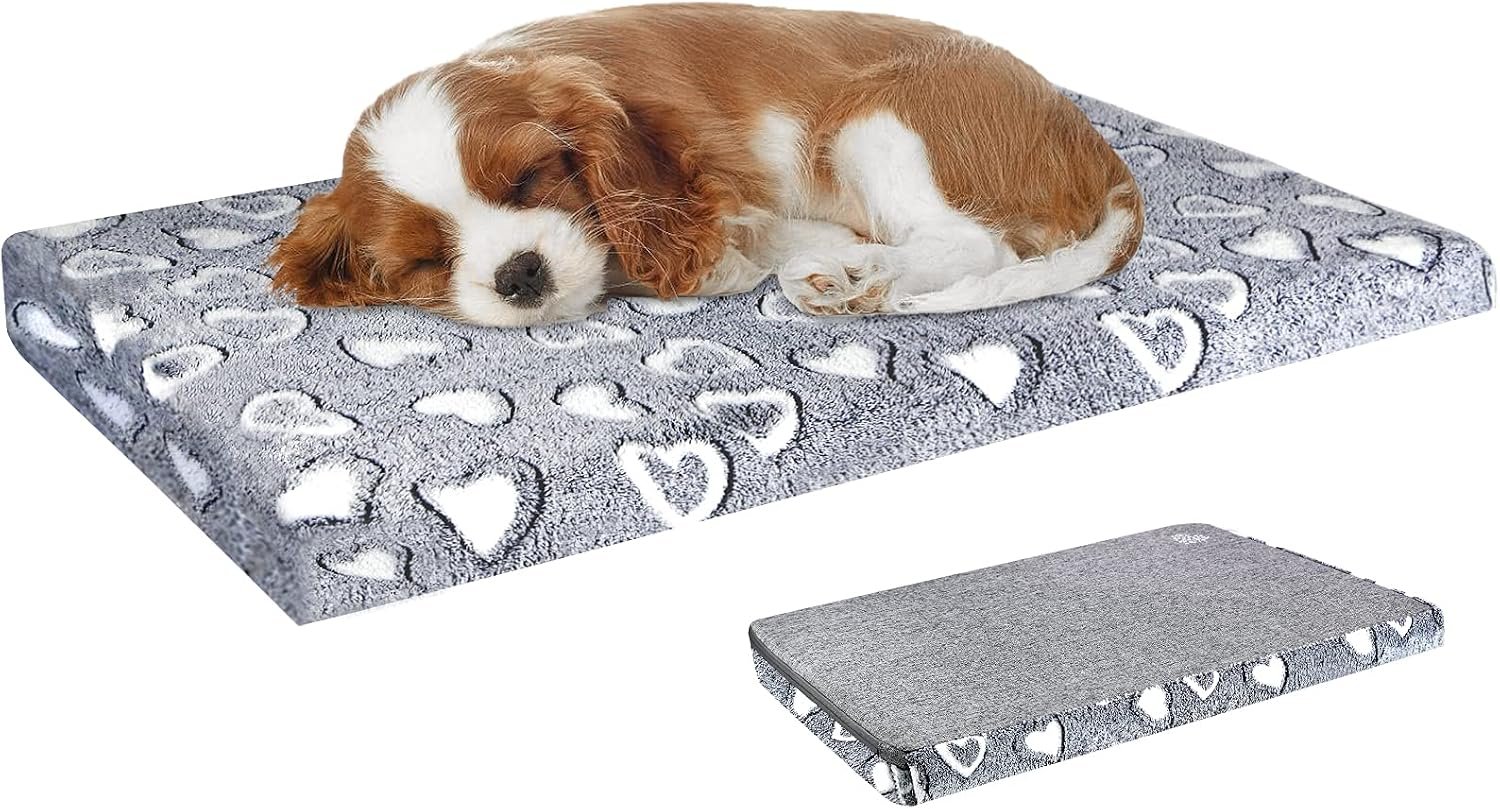 VANKEAN Reversible Cool/Warm Crate Mat Waterproof Washable Firm S-XXL Grey