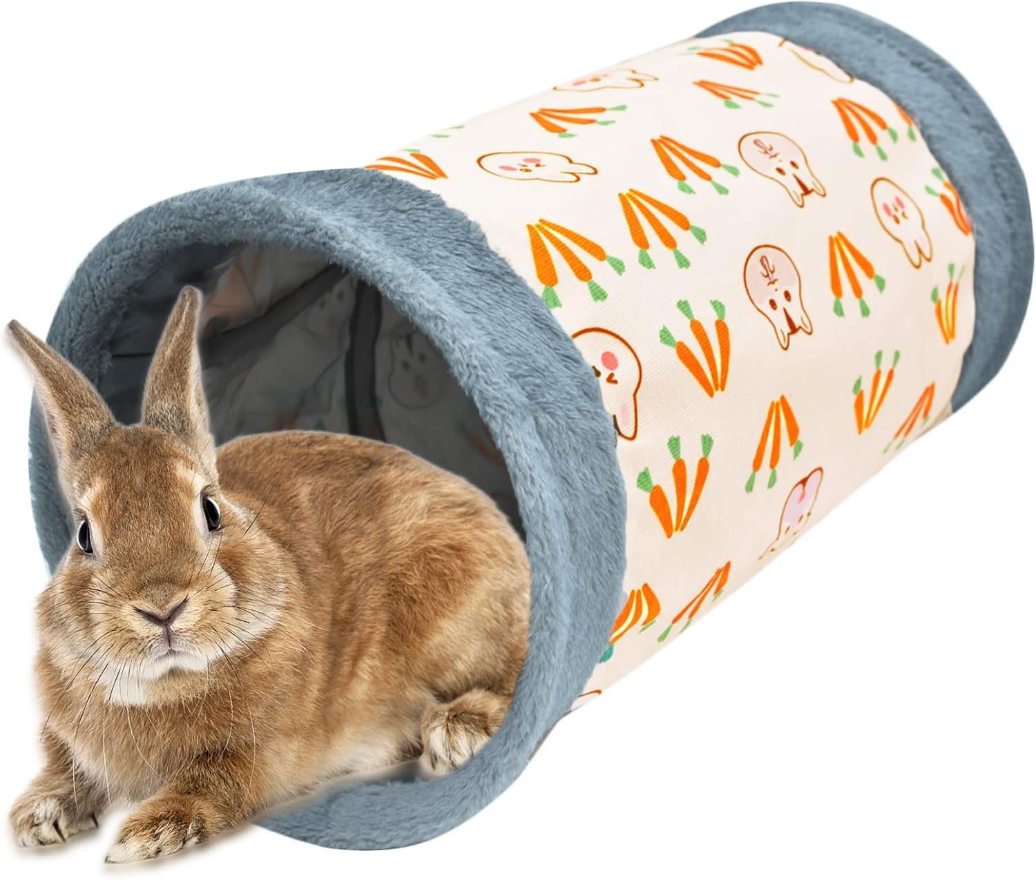 Guinea-Pig Rabbit Tunnel-Tube Toys – Bunny Hamster Hideout Small Animal Activity Tunnels Hideaway Accessoies for Dwarf Rabbits Guinea Pigs Kitty (Pink)