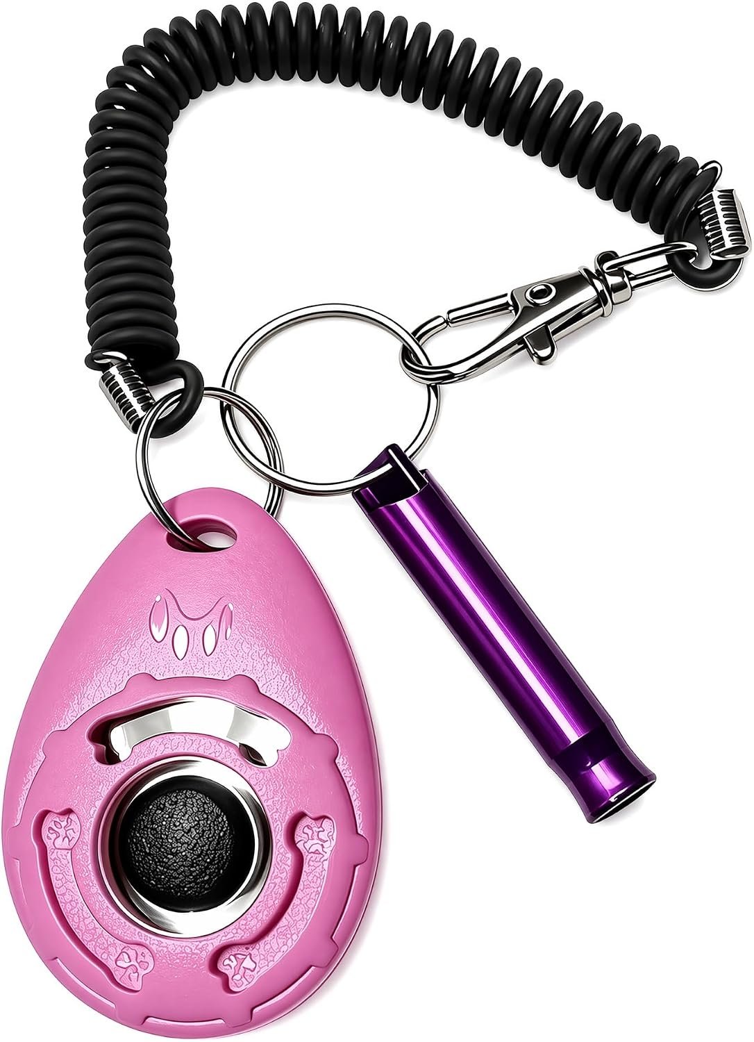 Dog Training Clicker, dog training & behavior aids, dog training kit (Pink) | Pet Training Clicker for Cats Puppy Birds . Perfect for Behavioral Training 2-Pack