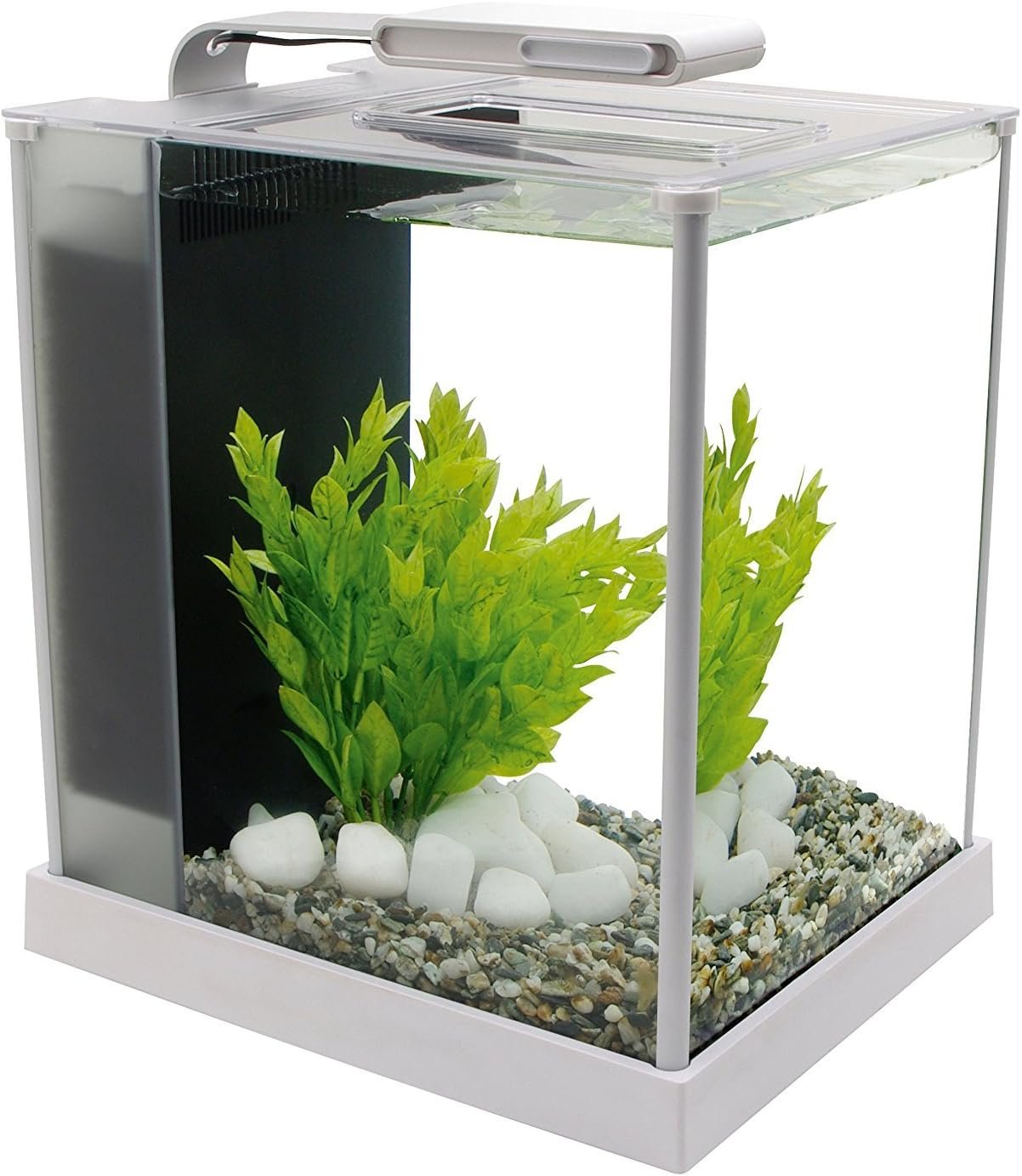 Fluval SPEC III Aquarium Kit, Aquarium with LED Lighting and 3-Stage Filtration System, 2.6 Gallon, White, 10517A1 | Aquarium with LED Lighting and 3-Stage Filtration System, 10517A1