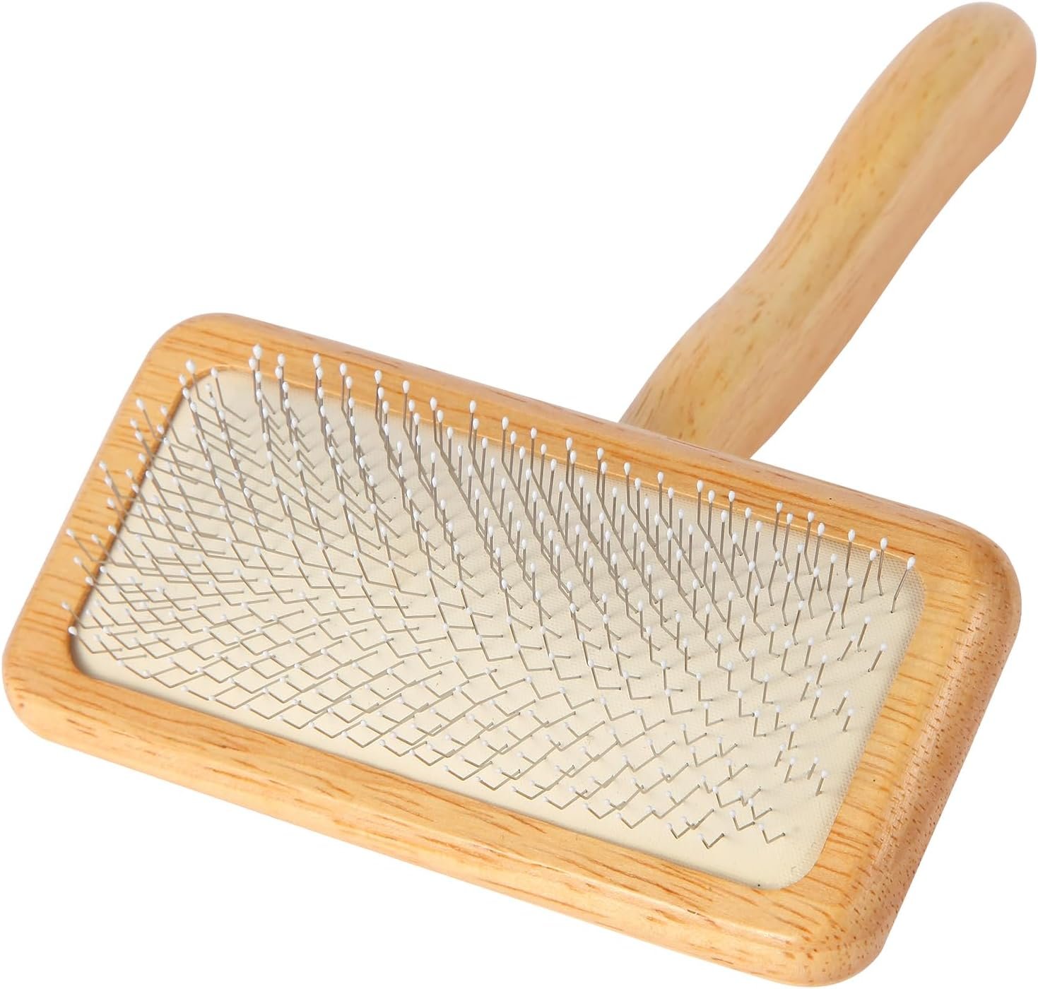 Slicker Brush for Dogs & Cats, Dog & Cat Brush for Shedding & Grooming | Deshedding Tool, Loose Fur Removal, Undercoat Removal, Gentle Coated Tips, Air-Cushion Pad, Long & Short Hair Pet, Detangling