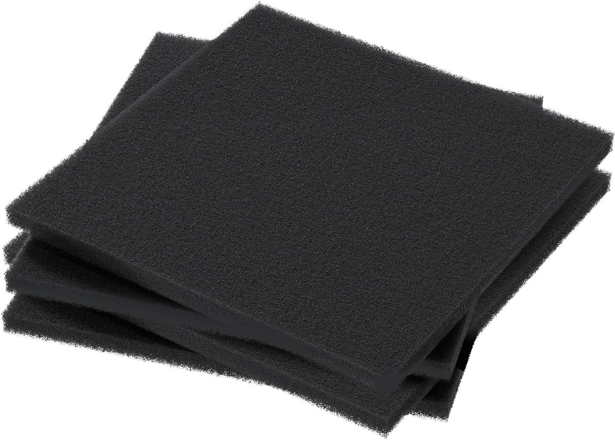 Pawfly 4 Pack Aquarium Bio Sponge Filter Media Pad, Filter Foam Sponge Pads Cut-to-Size Foam for Fish Tank Filters Sumps Ponds Hydroponics, 6.3″ x 5.5″ x 0.78″