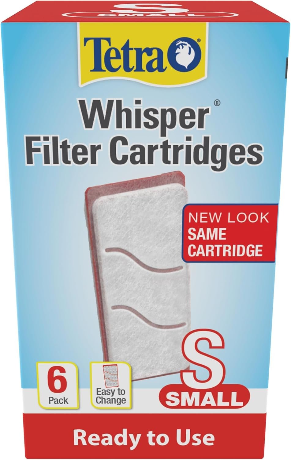 Tetra Whisper Small Filter Cartridges for Aquariums, 6 Count | Ready to Use, Fits Tetra Whisper Filters for Fish Tanks 1 – 4 Gal, Replace Monthly
