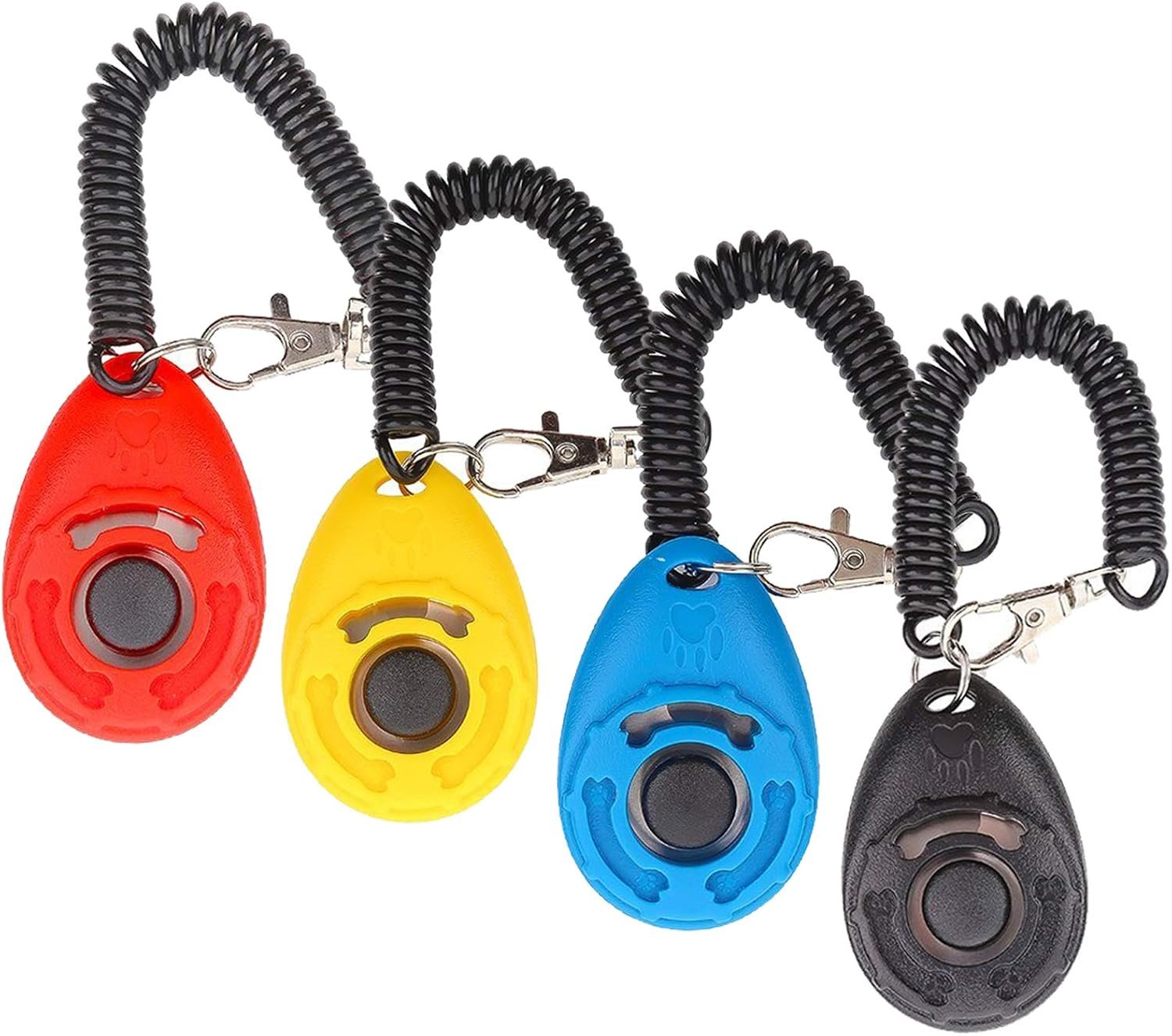 Diyife Clicker Training for Dogs, [4 Pcs, Multi-Color] Dog Clicker for Training, Clicker Dog Training with Wrist Strap, Clicker for Pets, Dog Clicker Perfect for Dog Cat Horse Behavioral Training | Clicker Dog Training for Pets, Dog Clicker Perfect for Dog Cat Horse Behavioral Training Lightweight Puppy Clicker Training