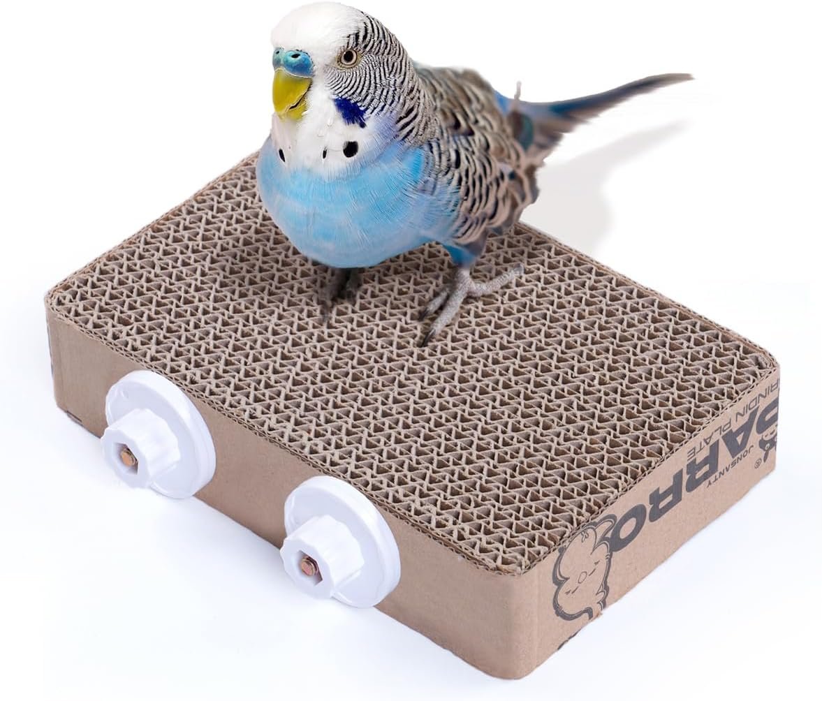 7.3 Inch Paper Bird Toys, Bird Platform, Parrot Toy, Help Birds Clean Beak, Release Stress, Reduce Boredom – Suitable for Budgie, Cockatiel, Lovebird, and Other Small to Medium-Sized Pet Birds