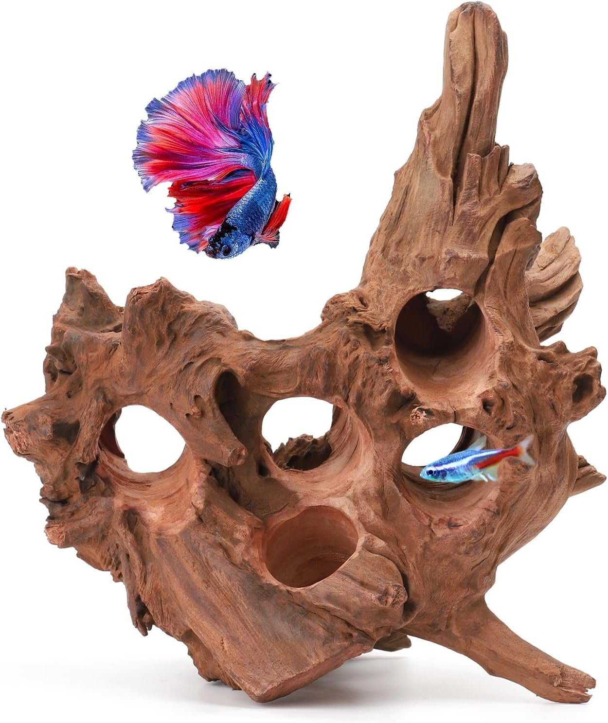 Driftwood for Aquarium Natural Aquarium Wood for Aquascaping Fish Tank Decorations Reptile Tank Decor (Porous Natural Driftwood 11-15“)