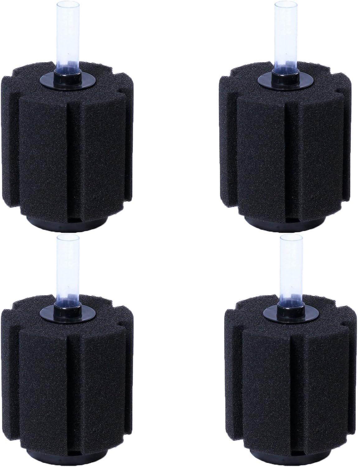 AQUANEAT Aquarium Sponge Filter Breeding Fry Betta Shrimp Nano Fish Tank 4pcs (Large up to 60Gal)