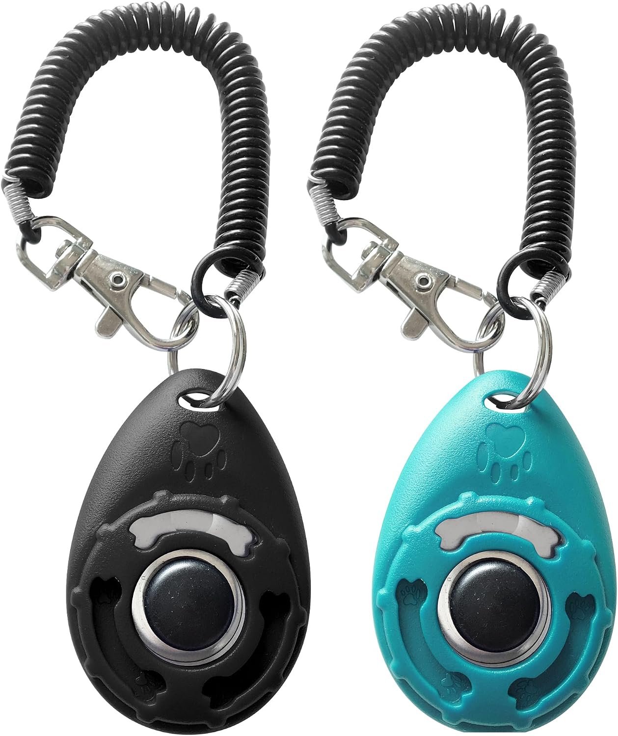 Dog Training Clicker with Sring Wrist and Keyring – Pet Dog Training Clickers for Puppy, Cat, Potty, Bird, Horse, Pet, Trainer Training Tools, Behavior Aids