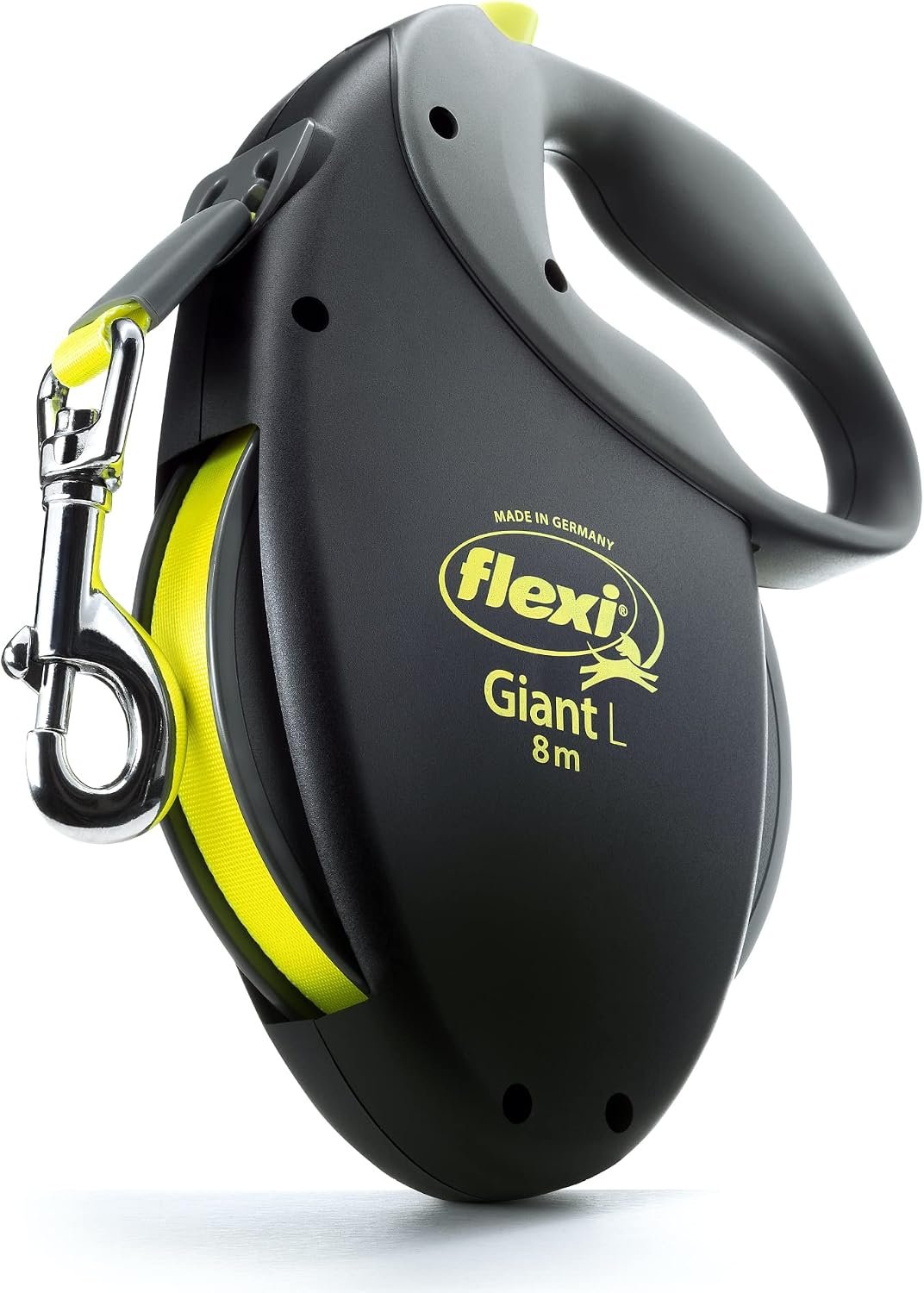 FLEXI® Giant Tape Retractable Dog Leash, Large, 26 ft – Black | German engineered, original flexi leash, durable quality for dogs up to 110 lbs, tangle-free, walking, reliable brake system