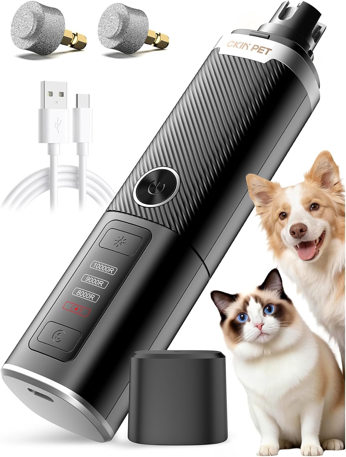 Dog Nail Grinder Whisper Quiet & Safe for Sensitive Dogs & Cats