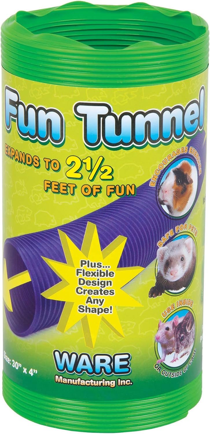 Ware Manufacturing Fun Tunnels Play Tube for Small Pets, 30 X 4 Inches – Medium