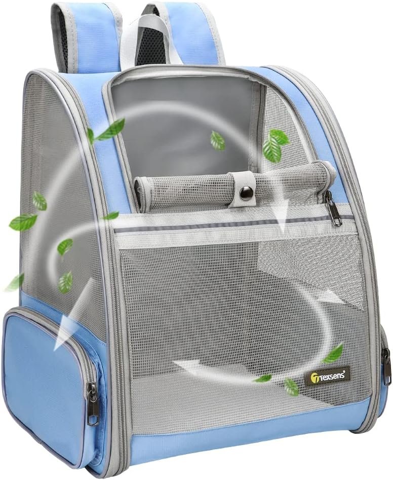 Texsens Innovative Traveler Bubble Backpack Pet Carriers for Cats and Dogs