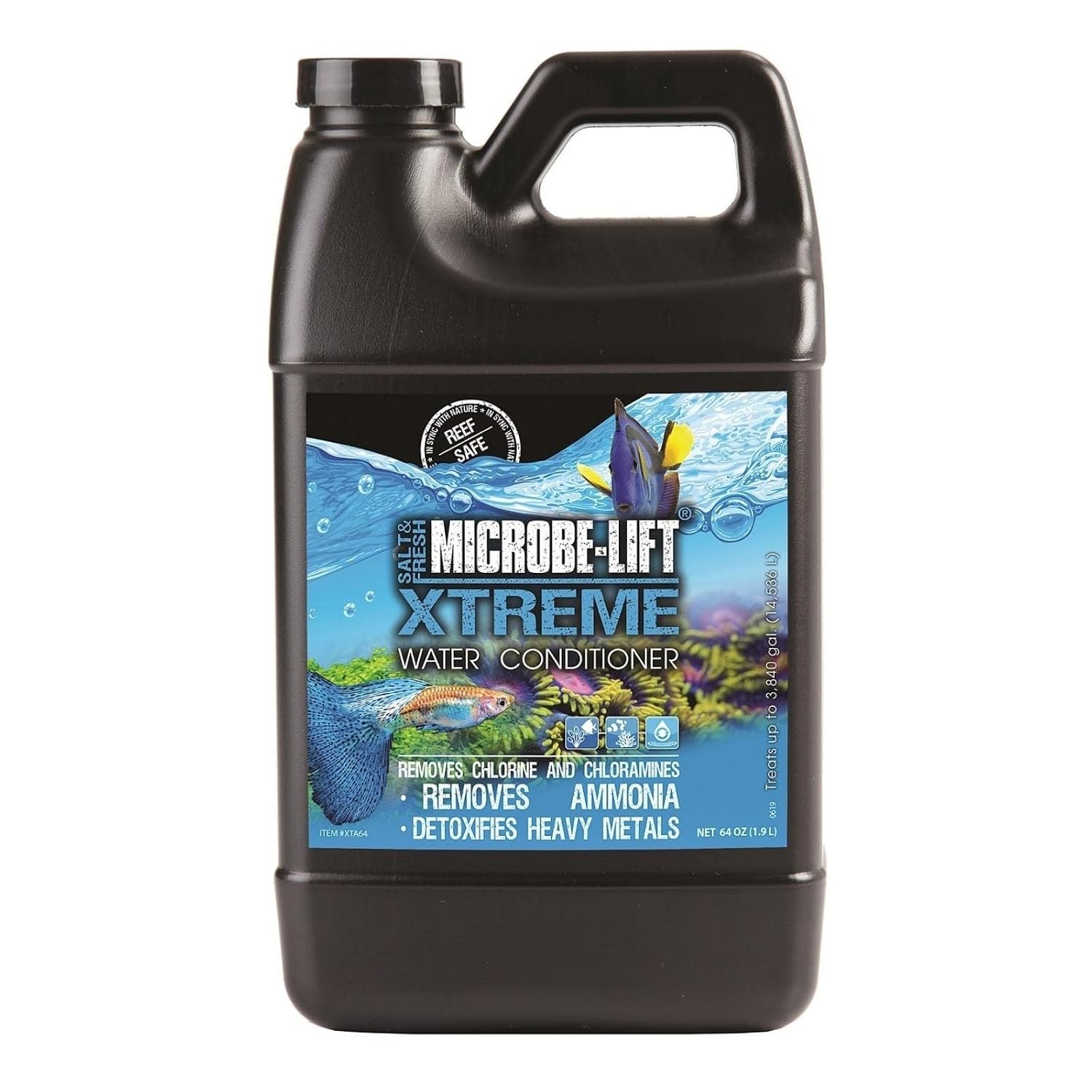 MICROBE-LIFT Xtreme Water Conditioner Treatment for Aquariums and Fish Tanks, All-in-One Treatment for Freshwater and Saltwater Fish Aquarium, 64 Ounces