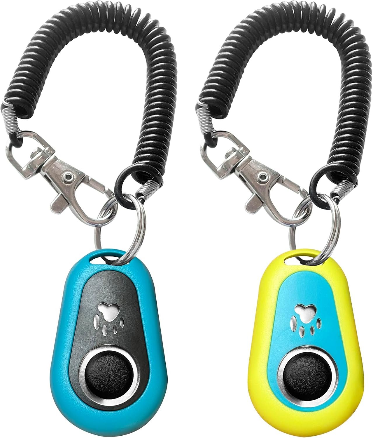 Pet Training Clicker with Strap for Dogs/Cats/Horses/Birds or Other Animals – Clickers for Training (Blue + Green)