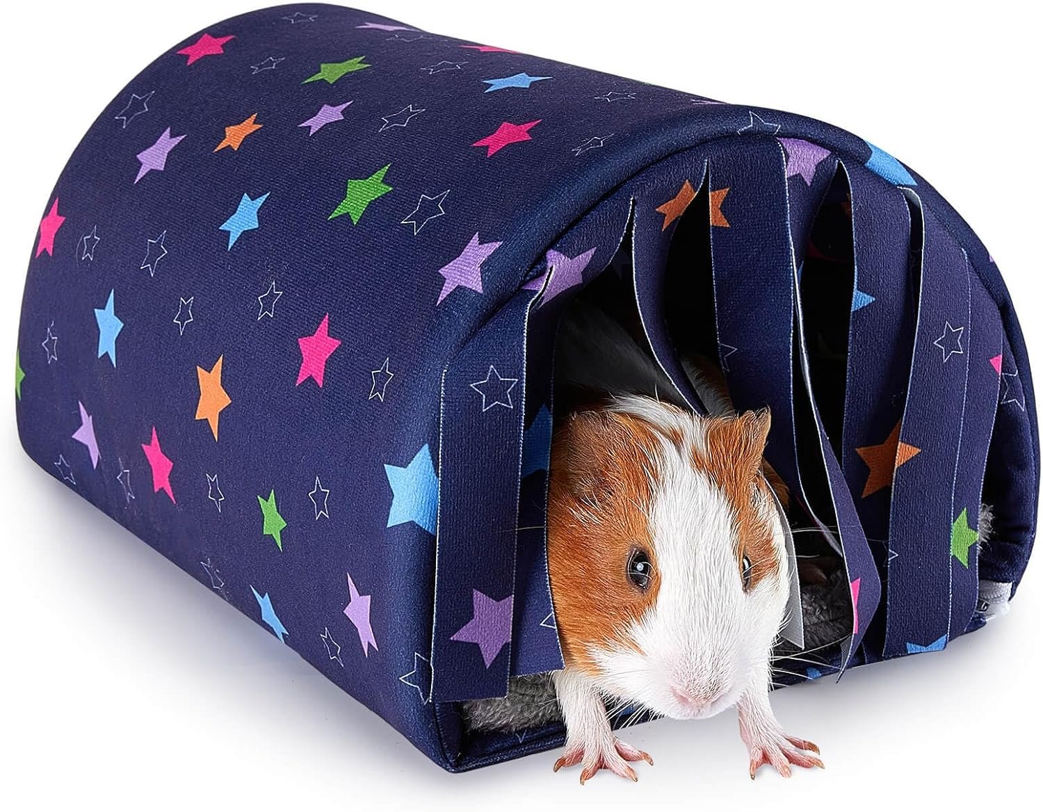 Unicorn Catcher Washable Guinea Pig Tunnel with Curtains for Small Animals | Cozy Small Pet Hideout Featuring Curtains For Privacy Ideal For Hamsters, Chinchillas And Bunnies To Rest And Play