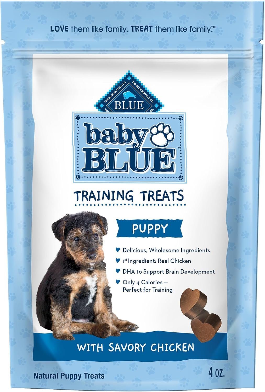 Blue Buffalo Baby BLUE Savory Chicken Puppy Training Treats, 4 oz | Tender Bite-Sized Morsels, Real Chicken #1 Ingredient, with DHA for Cognitive Development