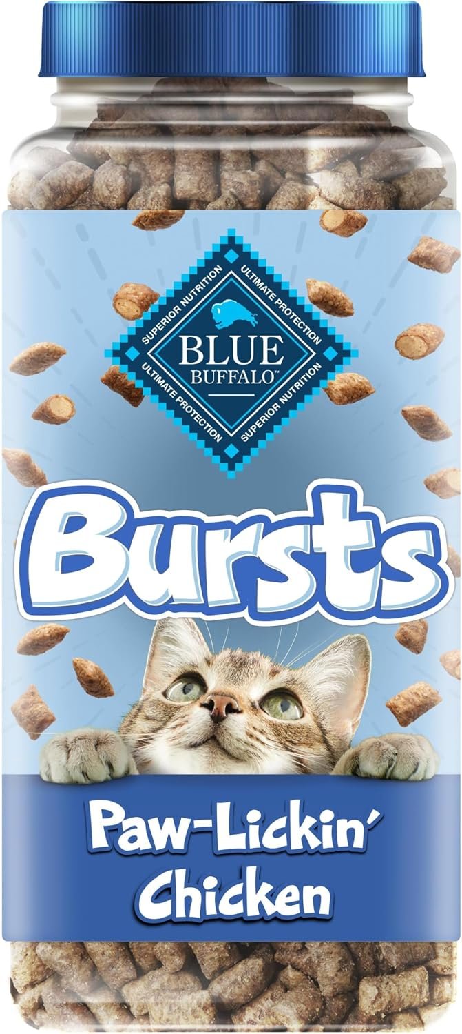 Blue Buffalo Bursts Chicken Crunchy & Creamy Cat Treats, 12 oz | Real Chicken First, Crunchy Shell with Creamy Center, No Chicken By-Product, Corn, Wheat, or Soy