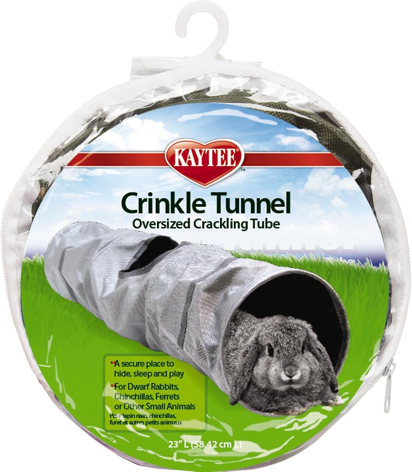 Kaytee Crinkle Tunnel Oversized Crackling Tube For Pet Guinea Pigs, Ferrets, Rats, and Chinchillas