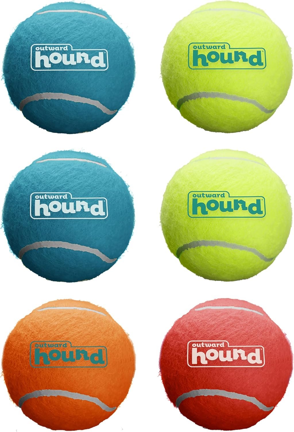 Outward Hound Squeaker Ballz – Squeaky Tennis Balls for Dogs Under 25 lbs, Interactive Dog Toy for Fetch & Training, Small (2″), 8‑Pack