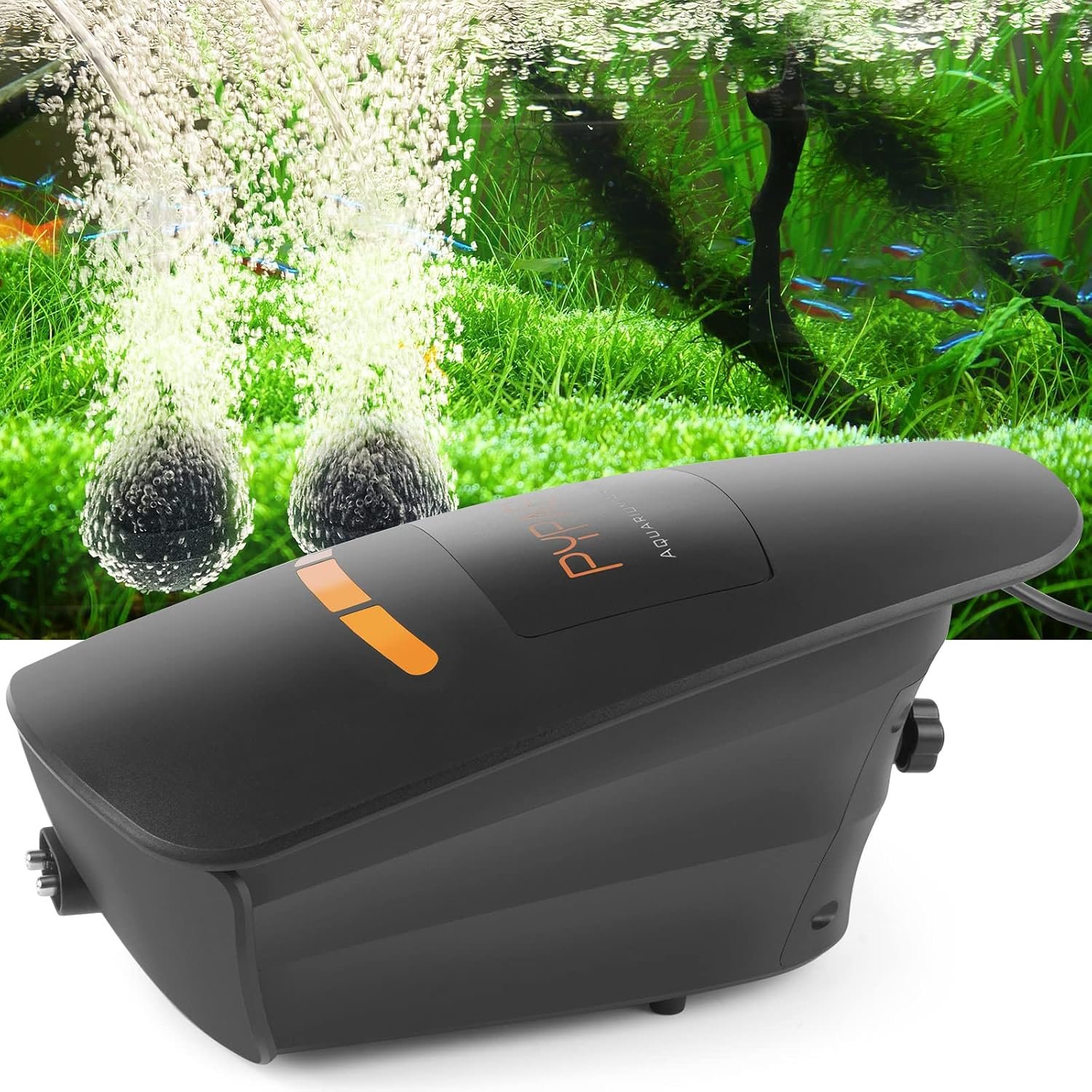 400GPH Aquarium Air Pump, Large Air Volume Aquarium Air Compressor, Silent Fish Tank Oxygen Pump for Hydroponic Systems, Ponds, Aquaculture