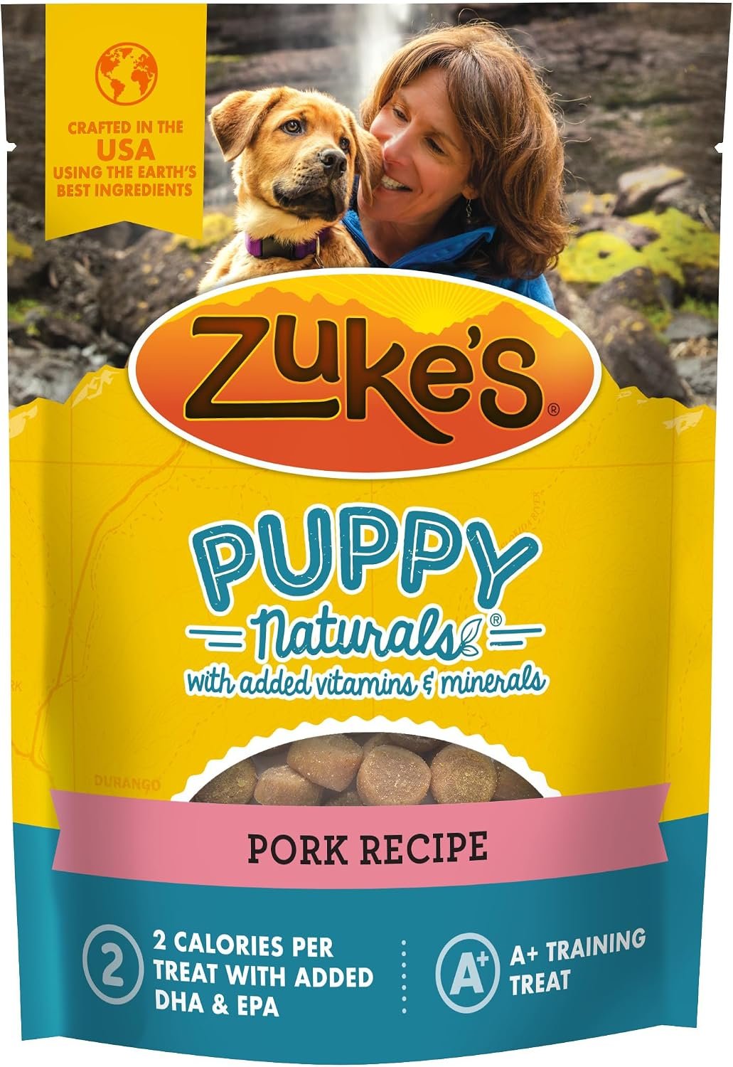 Zuke’s Puppy Naturals Dog Training Treats, Pork & Chickpea Recipe, Nutrient-Rich Mini Dog Treats for Training, Grain Free Puppy Treats, 5 OZ Bag (Pack of 1)