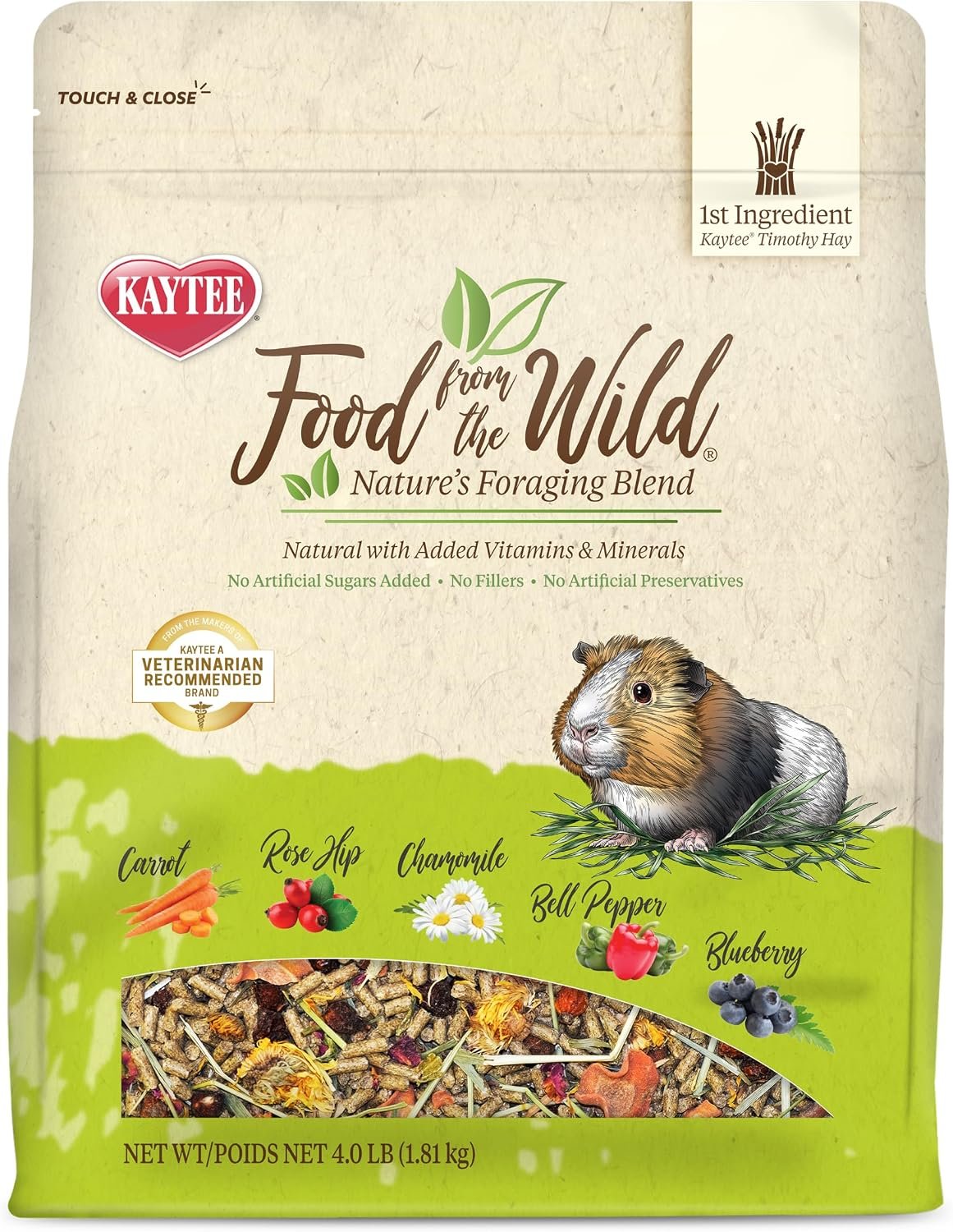 Kaytee Food from The Wild Natural Pet Guinea Pig Food, 4 Pound
