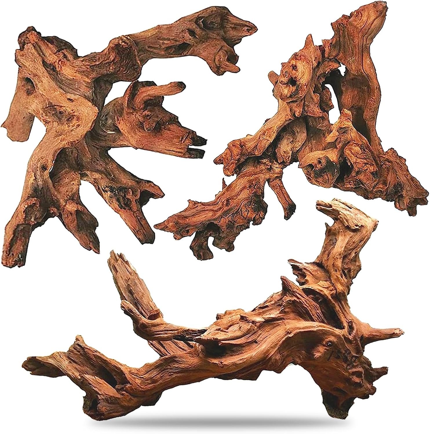 Hamiledyi Aquarium Driftwood 3PCS Natural Trunk Driftwood Assorted Branches 8-12″ Reptile Wood Decor Terrarium Ornament Fish Tank Decoration