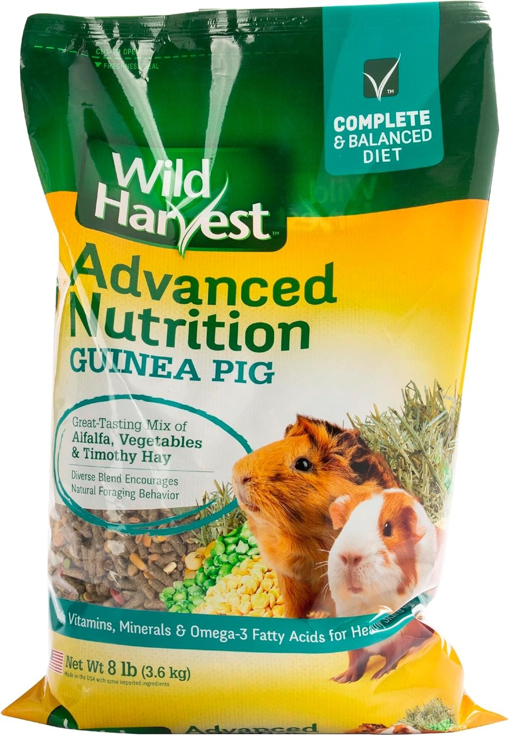 Wild Harvest Advanced Nutrition Guinea Pig, Complete And Balanced Diet, 8 Pounds